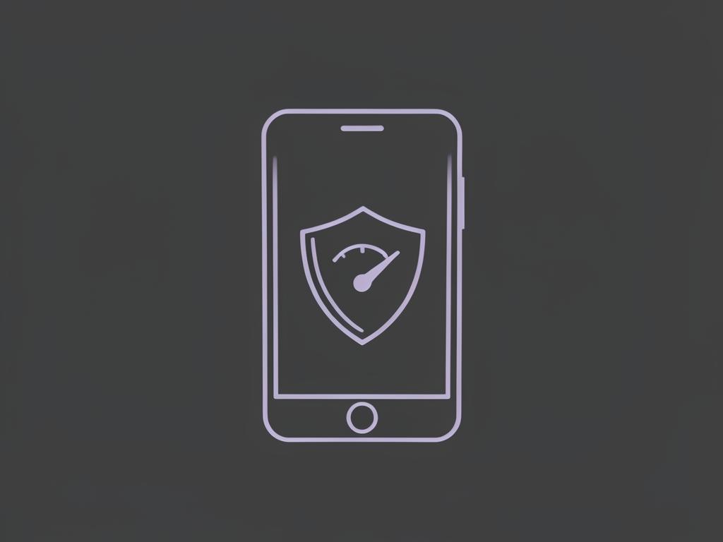 Illustration: sichere und schnelle Website auf dem Smartphone