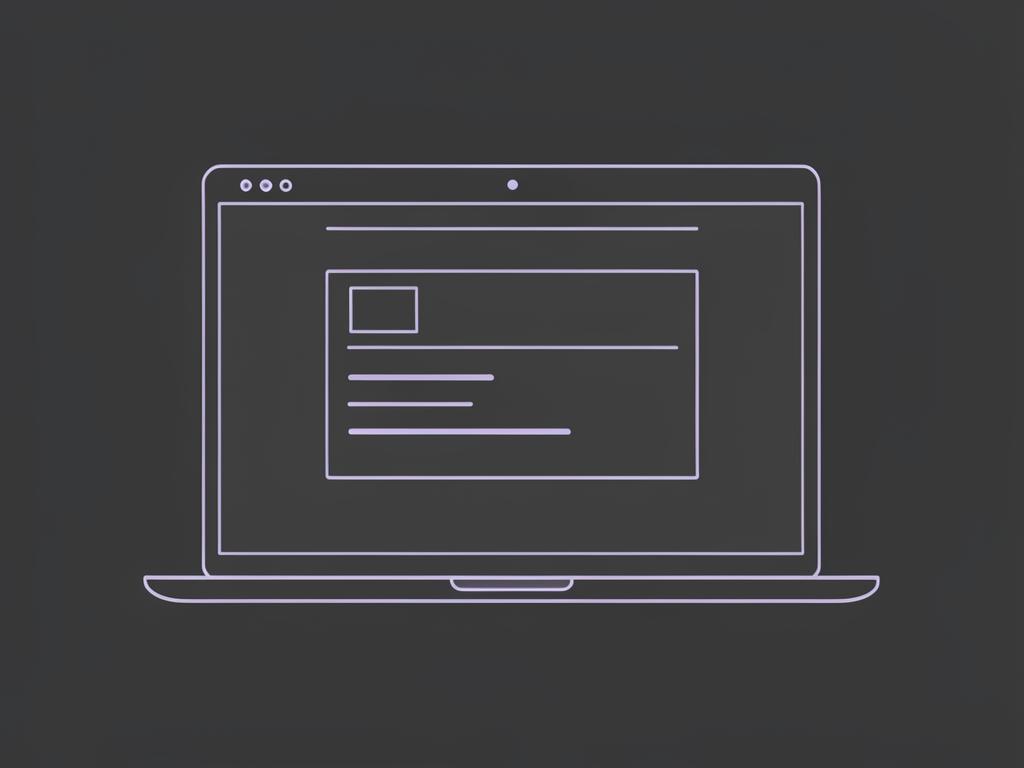 Illustration einer Website-Struktur auf einem Laptop